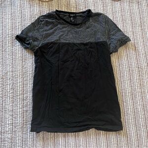 Forever 21 Black Colorblock Short Sleeve Tee